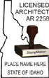 Architect Seal - Wood Stamp - Idaho ARCHITECT_STAMP_WOOD_IDAHO