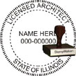 Architect Seal - Wood Stamp - Illinois ARCHITECT_STAMP_WOOD_ILLINOIS