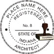 Architect Seal - Wood Stamp - Indiana ARCHITECT_STAMP_WOOD_INDIANA