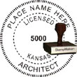 Architect Seal - Wood Stamp - Kansas ARCHITECT_STAMP_WOOD_KANSAS