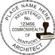 Architect Seal - Wood Stamp - Kentucky ARCHITECT_STAMP_WOOD_KENTUCKY