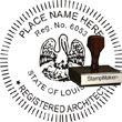 Architect Seal - Wood Stamp - Louisiana ARCHITECT_STAMP_WOOD_LOUISIANA