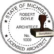 Architect Seal - Wood Stamp - Michigan ARCHITECT_STAMP_WOOD_MICHIGAN