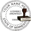 Architect Seal - Wood Stamp - Minnesota ARCHITECT_STAMP_WOOD_MINNESOTA