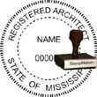 Architect Seal - Wood Stamp - Mississippi ARCHITECT_STAMP_WOOD_MISSISSIPPI