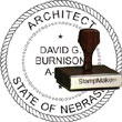 Architect Seal - Wood Stamp - Nebraska ARCHITECT_STAMP_WOOD_NEBRASKA