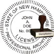 Architect Seal - Wood Stamp - New Hampshire ARCHITECT_STAMP_WOOD_NEW_HAMPSHIRE