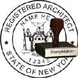 Architect Seal - Wood Stamp - New York ARCHITECT_STAMP_WOOD_NEW_YORK