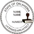 Architect Seal - Wood Stamp - Oklahoma ARCHITECT_STAMP_WOOD_OKLAHOMA