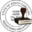 Architect Seal - Wood Stamp - South Carolina ARCHITECT_STAMP_WOOD_SOUTH_CAROLINA