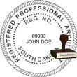 Architect Seal - Wood Stamp - South Dakota ARCHITECT_STAMP_WOOD_SOUTH_DAKOTA