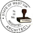 Architect Seal - Wood Stamp - West Virginia ARCHITECT_STAMP_WOOD_WEST_VIRGINIA