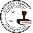 Architect Seal - Wood Stamp - Wyoming ARCHITECT_STAMP_WOOD_WYOMING