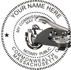 Notary Seal - Desk Top Style - Massachusetts NOTARY_DESK_TOP_MASSACHUSETTS