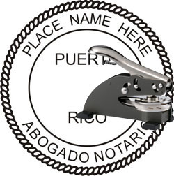Notary Seal - Desk Top Style - Puerto Rico NOTARY_DESK_TOP_PUERTO_RICO