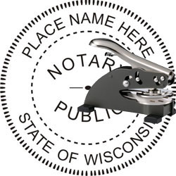 Notary Seal - Desk Top Style - Wisconsin NOTARY_DESK_TOP_WISCONSIN