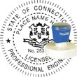 Engineer Seal - Pre Inked Stamp - Connecticut ENGINEER_STAMP_PRE_INKED_CONNECTICUT