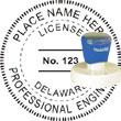 Engineer Seal - Pre Inked Stamp - Delaware ENGINEER_STAMP_PRE_INKED_DELAWARE