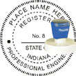 Engineer Seal - Pre Inked Stamp - Indiana ENGINEER_STAMP_PRE_INKED_INDIANA