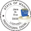 Engineer Seal - Pre Inked Stamp - Maine ENGINEER_STAMP_PRE_INKED_MAINE