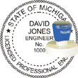 Engineer Seal - Pre Inked Stamp - Michigan ENGINEER_STAMP_PRE_INKED_MICHIGAN