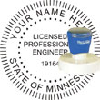 Engineer Seal - Pre Inked Stamp - Minnesota ENGINEER_STAMP_PRE_INKED_MINNESOTA