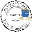 Engineer Seal - Pre Inked Stamp - Mississippi ENGINEER_STAMP_PRE_INKED_MISSISSIPPI