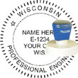 Engineer Seal - Pre Inked Stamp - Wisconsin ENGINEER_STAMP_PRE_INKED_WISCONSIN