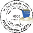 Engineer Seal - Pre Inked Stamp - West Virginia ENGINEER_STAMP_PRE_INKED_WEST_VIRGINIA
