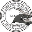 Engineer Seal - Desk Top Style - California ENGINEER_DESK_TOP_CALIFORNIA