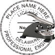 Engineer Seal - Desk Top Style - Delaware ENGINEER_DESK_TOP_DELAWARE