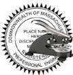 Engineer Seal - Desk Top Style - Massachusetts ENGINEER_DESK_TOP_MASSACHUSETTS