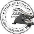 Engineer Seal - Desk Top Style - Michigan ENGINEER_DESK_TOP_MICHIGAN