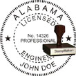 Engineer Seal - Wood Stamp - Alabama ENGINEER_STAMP_WOOD_ALABAMA