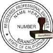 Engineer Seal - Wood Stamp - California ENGINEER_STAMP_WOOD_CALIFORNIA