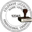 Engineer Seal - Wood Stamp - Colorado ENGINEER_STAMP_WOOD_COLORADO