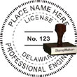 Engineer Seal - Wood Stamp - Delaware ENGINEER_STAMP_WOOD_DELAWARE