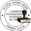 Engineer Seal - Wood Stamp - Hawaii ENGINEER_STAMP_WOOD_HAWAII