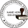 Engineer Seal - Wood Stamp - Illinois ENGINEER_STAMP_WOOD_ILLINOIS