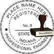 Engineer Seal - Wood Stamp - Indiana ENGINEER_STAMP_WOOD_INDIANA
