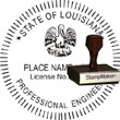 Engineer Seal - Wood Stamp - Louisiana ENGINEER_STAMP_WOOD_LOUISIANA