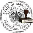 Engineer Seal - Wood Stamp - Maryland ENGINEER_STAMP_WOOD_MARYLAND