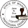Engineer Seal - Wood Stamp - Maine ENGINEER_STAMP_WOOD_MAINE