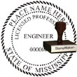 Engineer Seal - Wood Stamp - Mississippi ENGINEER_STAMP_WOOD_MISSISSIPPI