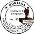Engineer Seal - Wood Stamp - Montana ENGINEER_STAMP_WOOD_MONTANA