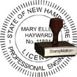 Engineer Seal - Wood Stamp - New Hampshire ENGINEER_STAMP_WOOD_NEW_HAMPSHIRE