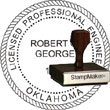 Engineer Seal - Wood Stamp - Oklahoma ENGINEER_STAMP_WOOD_OKLAHOMA