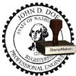 Engineer Seal - Wood Stamp - Washington ENGINEER_STAMP_WOOD_WASHINGTON