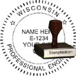 Engineer Seal - Wood Stamp - Wisconsin ENGINEER_STAMP_WOOD_WISCONSIN