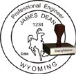 Engineer Seal - Wood Stamp - Wyoming ENGINEER_STAMP_WOOD_WYOMING
